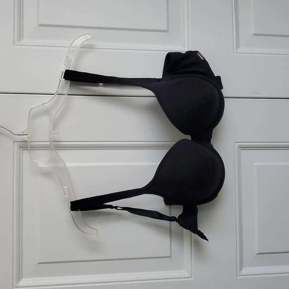 La Perla black logo soft cotton modal adjustable push up bra US/36 C FR 90 DE 80